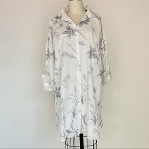 Dusty Blue Toile Sleepshirt or Cover Up